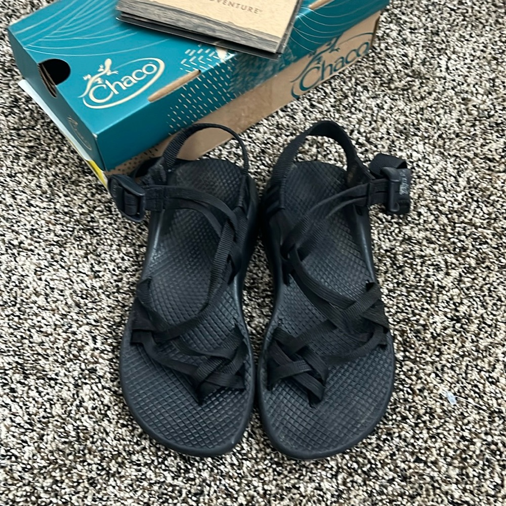 Chaco Black ZX2 Classic Black Sandal, lightly worn - Picture 1 of 6
